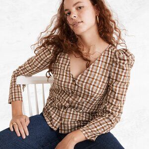 Madewell Westover Top in Sandown Plaid